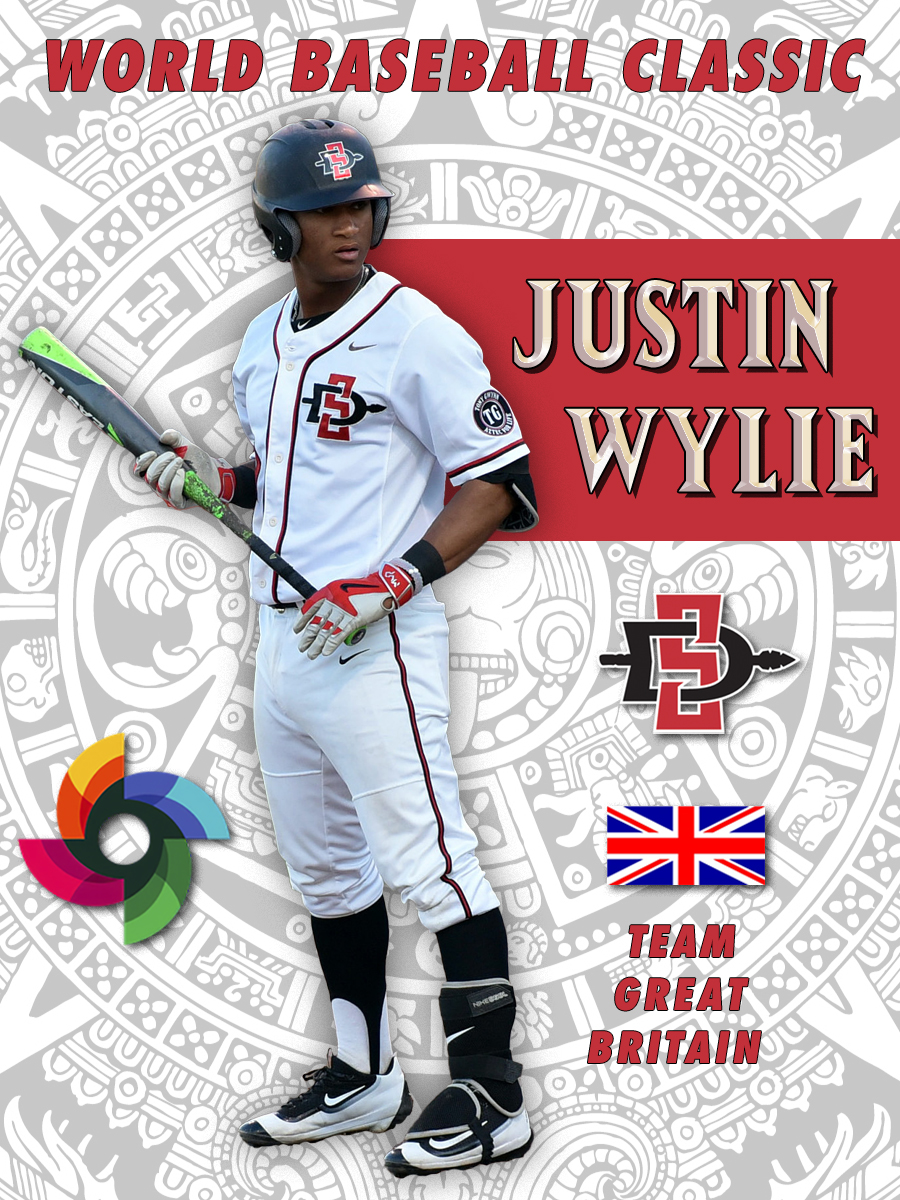 Also wishing the best of luck to another former Aztec standout participating in the World Baseball Classic next month - Justin Wylie - representing Team Great Britain. #GoAztecs