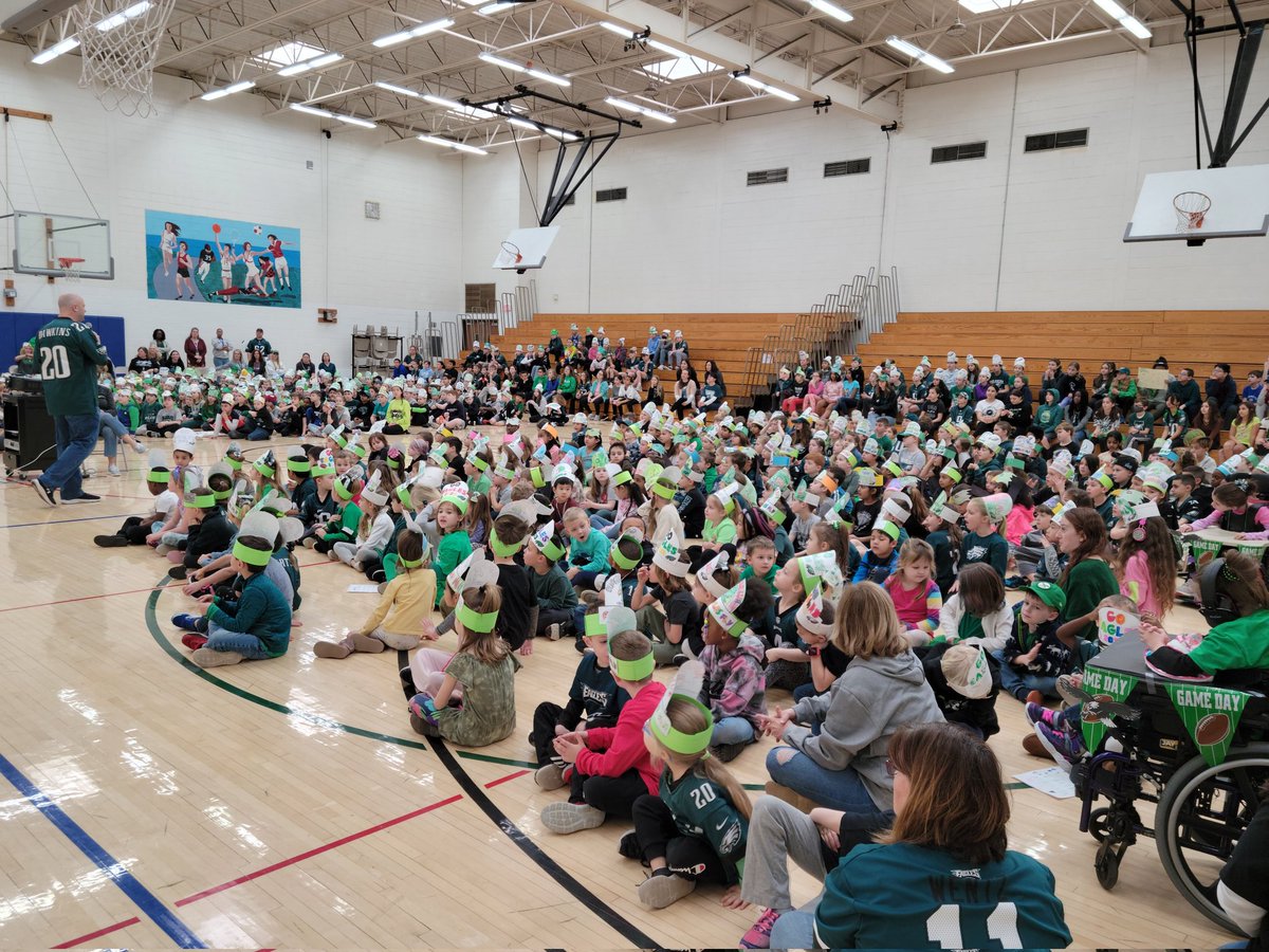 Simmons all school meeting and Eagles pep rally. Thank you Dr. Taylor for joining us.