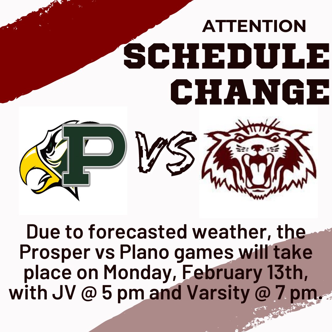 Attention all Wildcats! The Plano softball game originally scheduled for Tuesday, February 14th has changed due to projected rain. Please make note of the new day and times. Go Wildcats! #wildcatnation #planosoftball #letsgoplano
