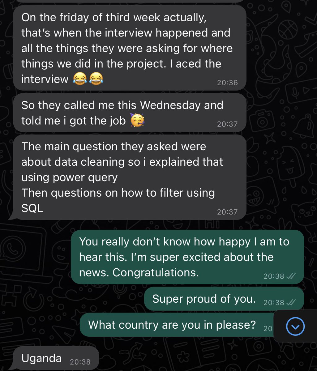 thenaijacarguy's tweet photo. Tonight marks the official end of the 5-week Data Analytics bootcamp and I’ve come to return all the glory to God. 

Let me share a testimony first: one student got a junior data analyst role even before the bootcamp ended. https://t.co/SxmZ47Lw0N