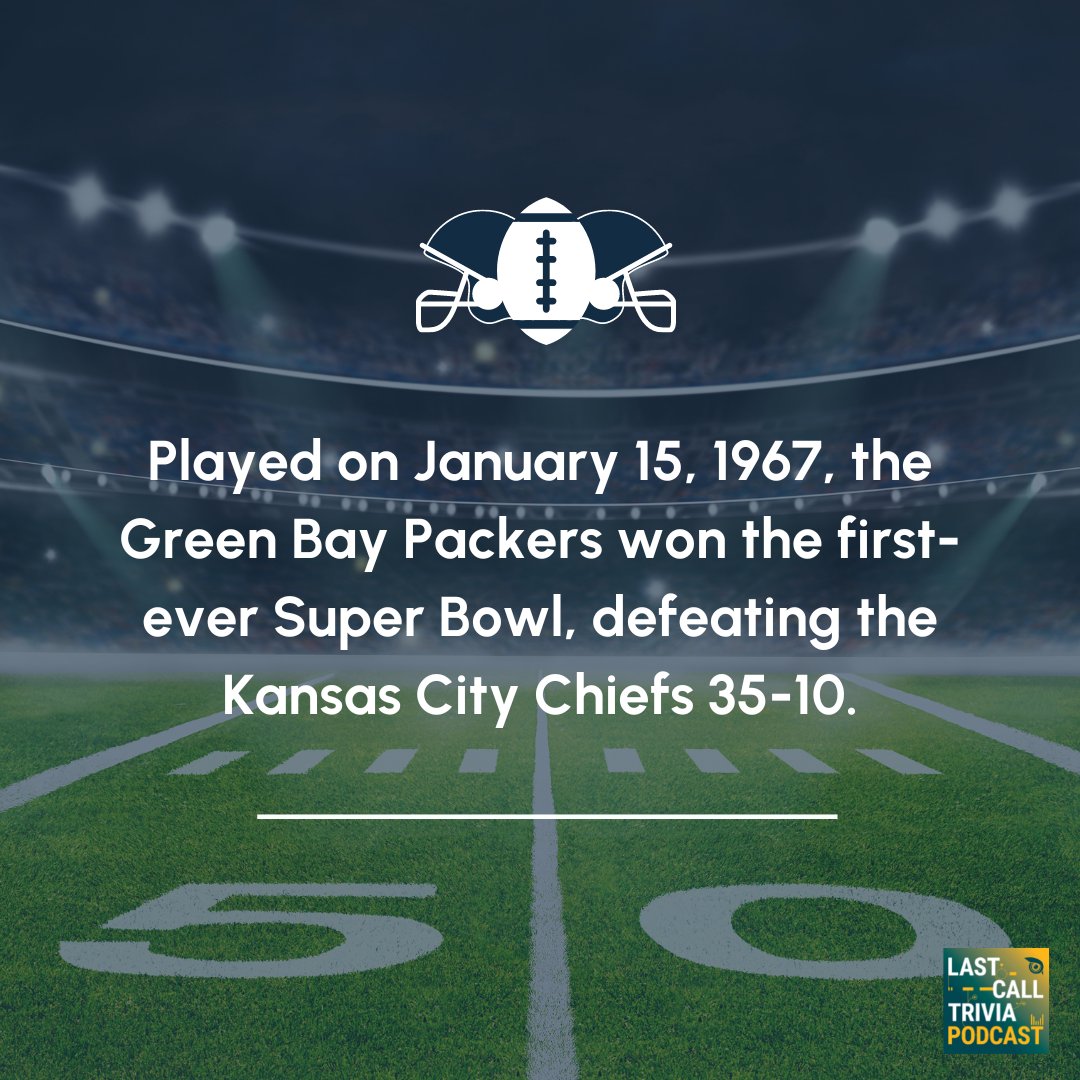 Ready for a warm-up ahead of the big game? Check out the latest episode of the Last Call Trivia Podcast to put your Super Bowl knowledge to the test!

lastcalltriviapodcast.buzzsprout.com

#SuperBowl #SuperBowlLVII #SuperBowlTrivia