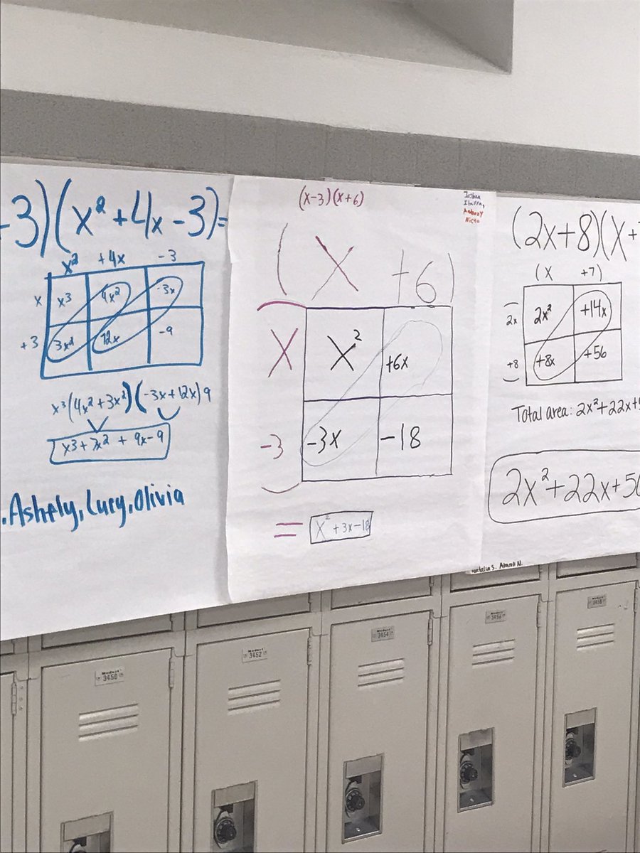 ladonnaschwab's tweet photo. Love, love, love the student created anchor charts that Mr. Taylor’s algebra students created.  He is a proud teacher at RL Turner High School.  #cfbproud #WeAreCFBMath @garveyt1 @clwiley36 https://t.co/8GTrT8oFoL