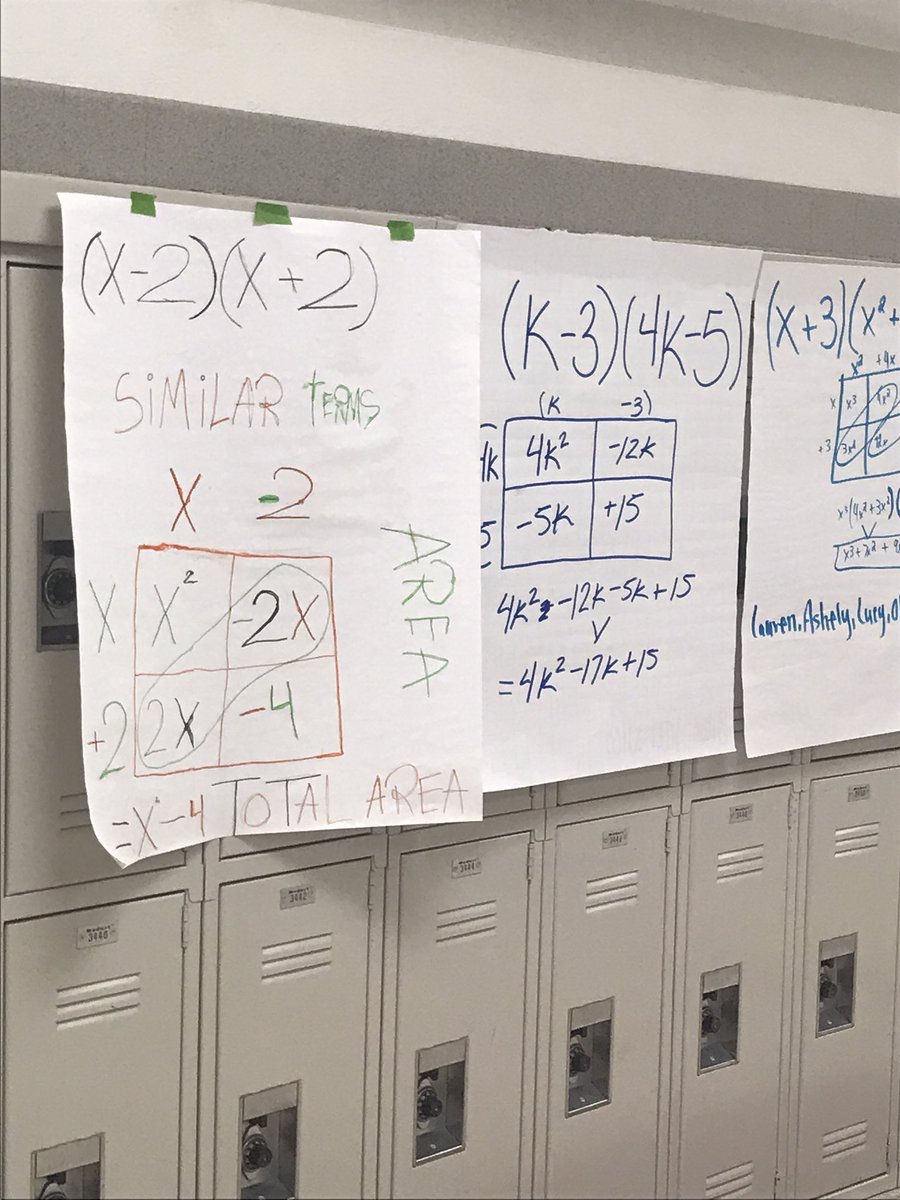 ladonnaschwab's tweet photo. Love, love, love the student created anchor charts that Mr. Taylor’s algebra students created.  He is a proud teacher at RL Turner High School.  #cfbproud #WeAreCFBMath @garveyt1 @clwiley36 https://t.co/8GTrT8oFoL