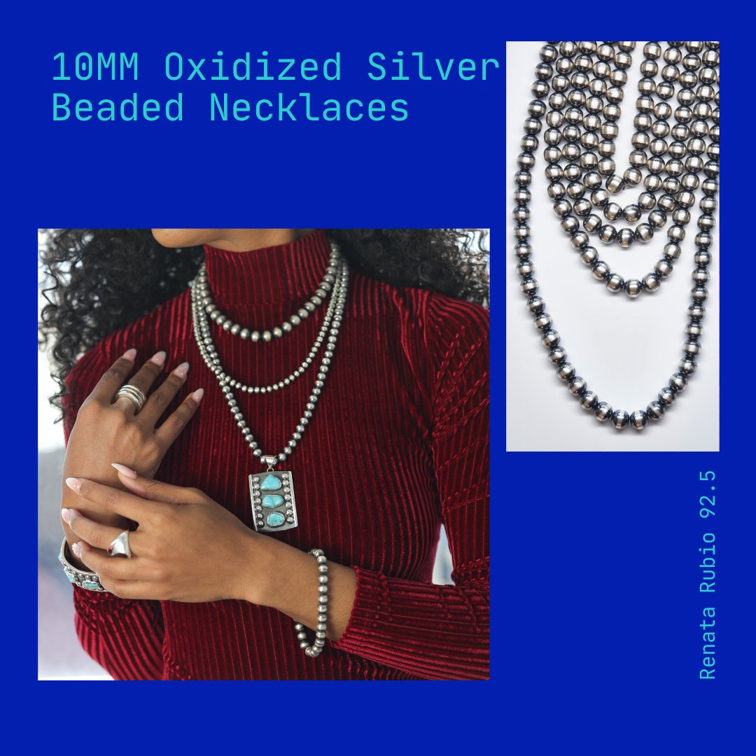 This versatile oxidized beaded necklace is perfect to wear with a pendant or on its own. 

#RenataRubio #RenataRubio925 #faitmain #medeinmexico #customjewelry #hammeredsilver  #everydayjewelry #jotd #madetobeworn #jewelryadd #silverart #madetobeworn #puresilverjewelry #modern