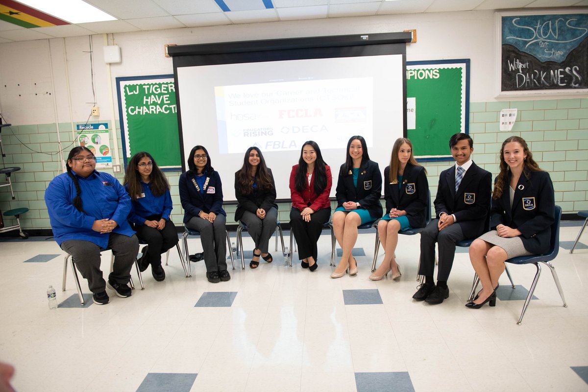 Celebrated our amazing state officers last and then participated in the SB recognition of CTE Month! There are currently 16 students from FCPS serving as state officers! We're so proud of all of our students &amp; thankful to our amazing advisors!! @FCPS_CTE #CTEMonth