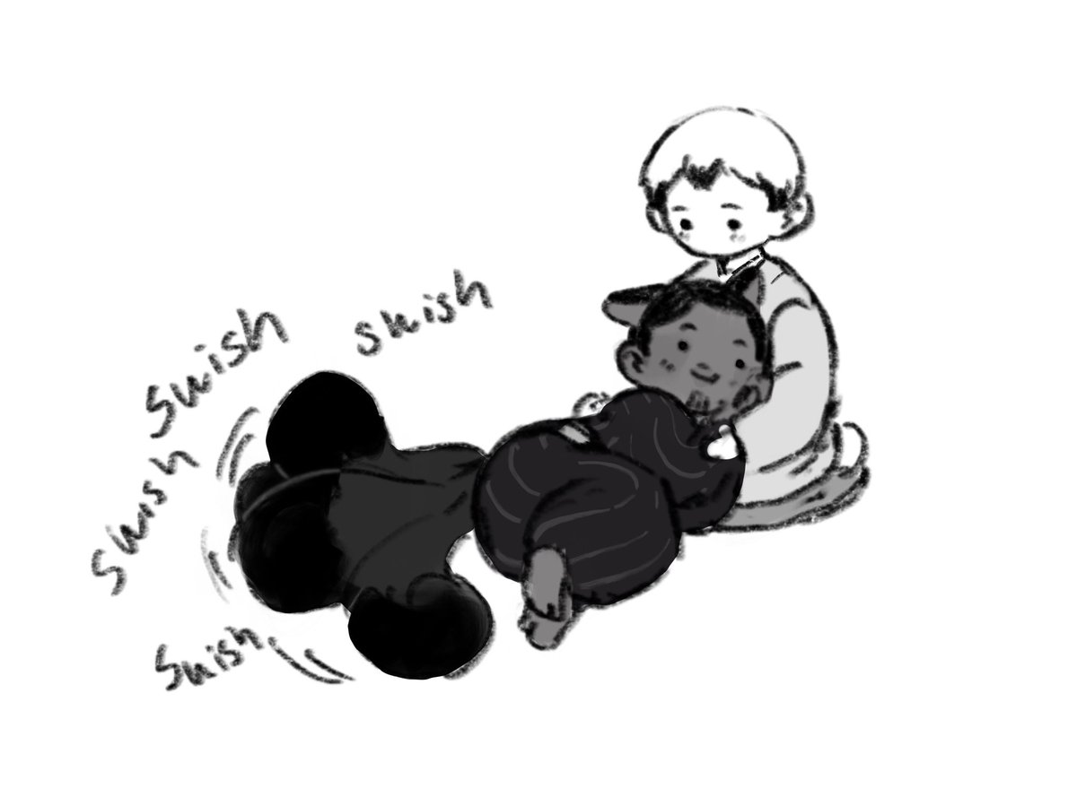 goatticorn's tweet photo. Love language: Physical touch 🙌 💕 
(AranKita sketch from my BLAW class notes) https://t.co/N59tgFrDb4