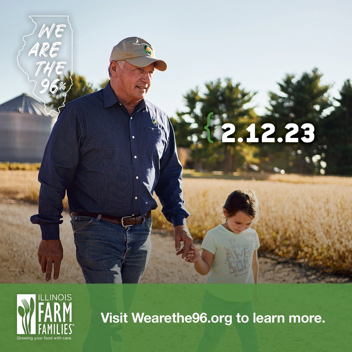 ILFarmBureau's tweet photo. The Illinois Farm Families coalition has declared 2023 as the #YearOfTheFarmer! 
Don’t stray too far during the commercial breaks while you’re watching the big game this Sunday for the on-air debut of the 'We are the 96%' campaign!
#WeAreThe96 #FarmersOfIllinois https://t.co/64pwO1v537