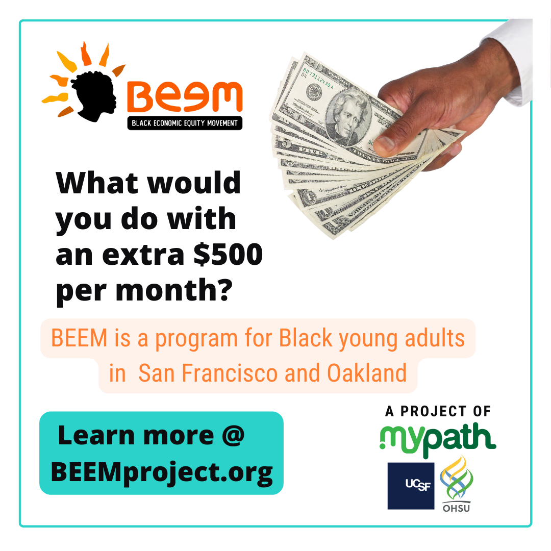 CURYJ's tweet photo. BEEM: The Black Economic Equity Movement will randomly select 300 Black young people (ages 18-24) from San Francisco and Oakland to receive $500 per month for 12 months. Apply to join: https://t.co/tmN6bV103V
#BEEMProject #BEEMguaranteedincome https://t.co/lgDtyronOu