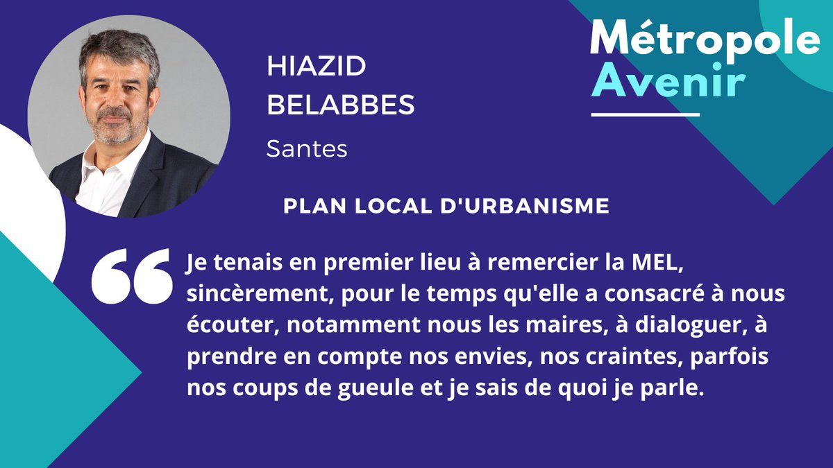 MEL_Avenir's tweet photo. #ConseilMEL @BHiazid est intervenu pour rappeler l'intérêt d'un Plan Local d'Urbanisme dans une métropole comme la nôtre et le besoin des maires d'être entendus et rassurés @MEL_Lille #ThreadAvenir https://t.co/xkGQjV17a1