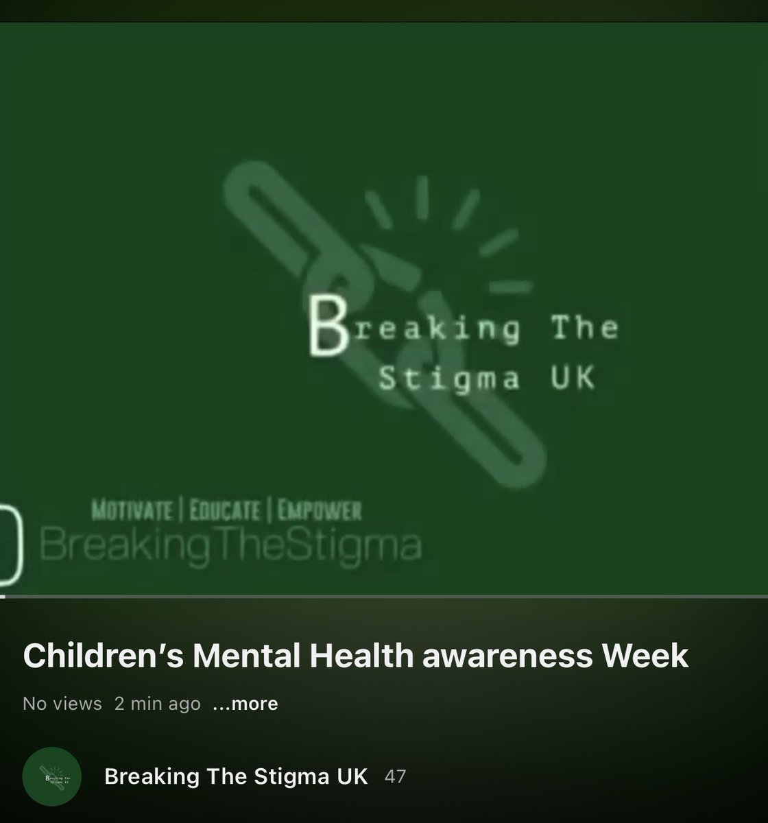 BreakingTSUK's tweet photo. New video alert! 💚💚💚

https://t.co/MUy2VMO9KI

#MentalHealthAwarenessWeek #childrensmentalhealthweek2023 #MentalHealthAwareness #MentalHealthMatters #BlackMentalHealth #youngpeople https://t.co/303evAM4Rc