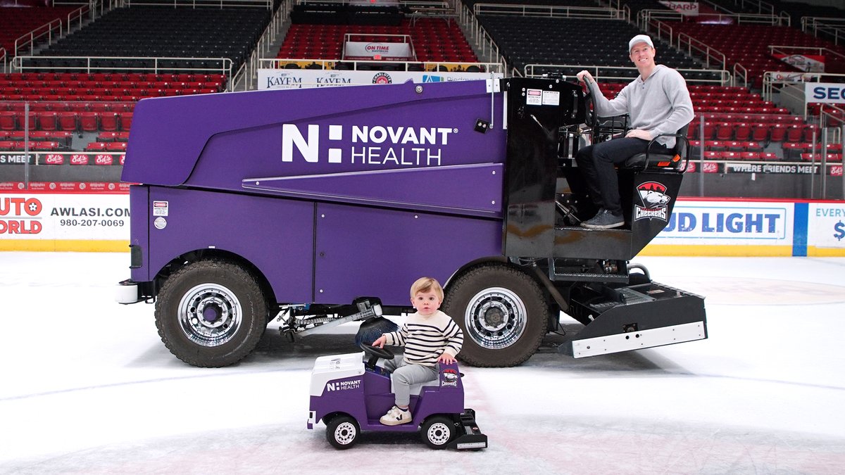 CheckersHockey's tweet photo. Here's your chance to get your kid the ❄️coolest❄️ ride in town!

We're teaming up with @NovantHealth to give away this one-of-a-kind mini zamboni ride-on toy car that's wrapped to match the real thing, plus 4 tickets to a game!

Click to here to enter ➡️ https://t.co/ukOaCqdj8i https://t.co/sQF9Wr9okt