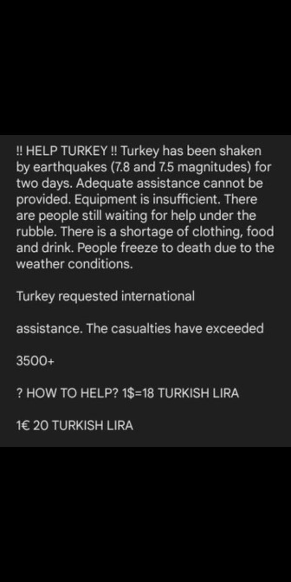 stypayhorliks91's tweet photo. @NiallOfficial We kindly ask you for help.There was a very big earthquake in Turkey and we're going through difficult times as a country.We need everyone's support,many celebrities have shared donations for us.Your Turkish fans always support you.We need your help right now,don't leave us alone https://t.co/0NA61FYSIt