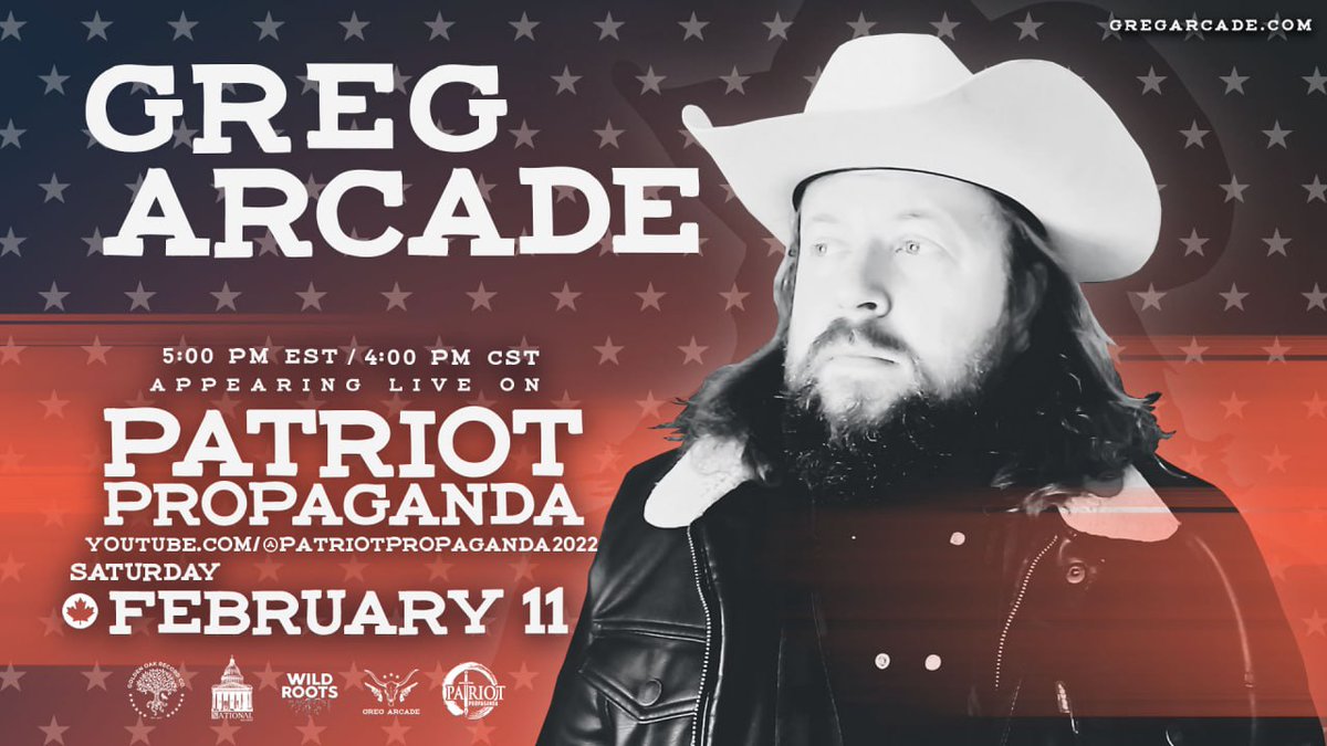Kandahar_Cabana's tweet photo. Join us this Saturday, 11 Feb @ 5pm EST/4pm CST. Live with the amazing @GregArcade.
#PatriotPropaganda #GregArcade https://t.co/c2be60M6kD
