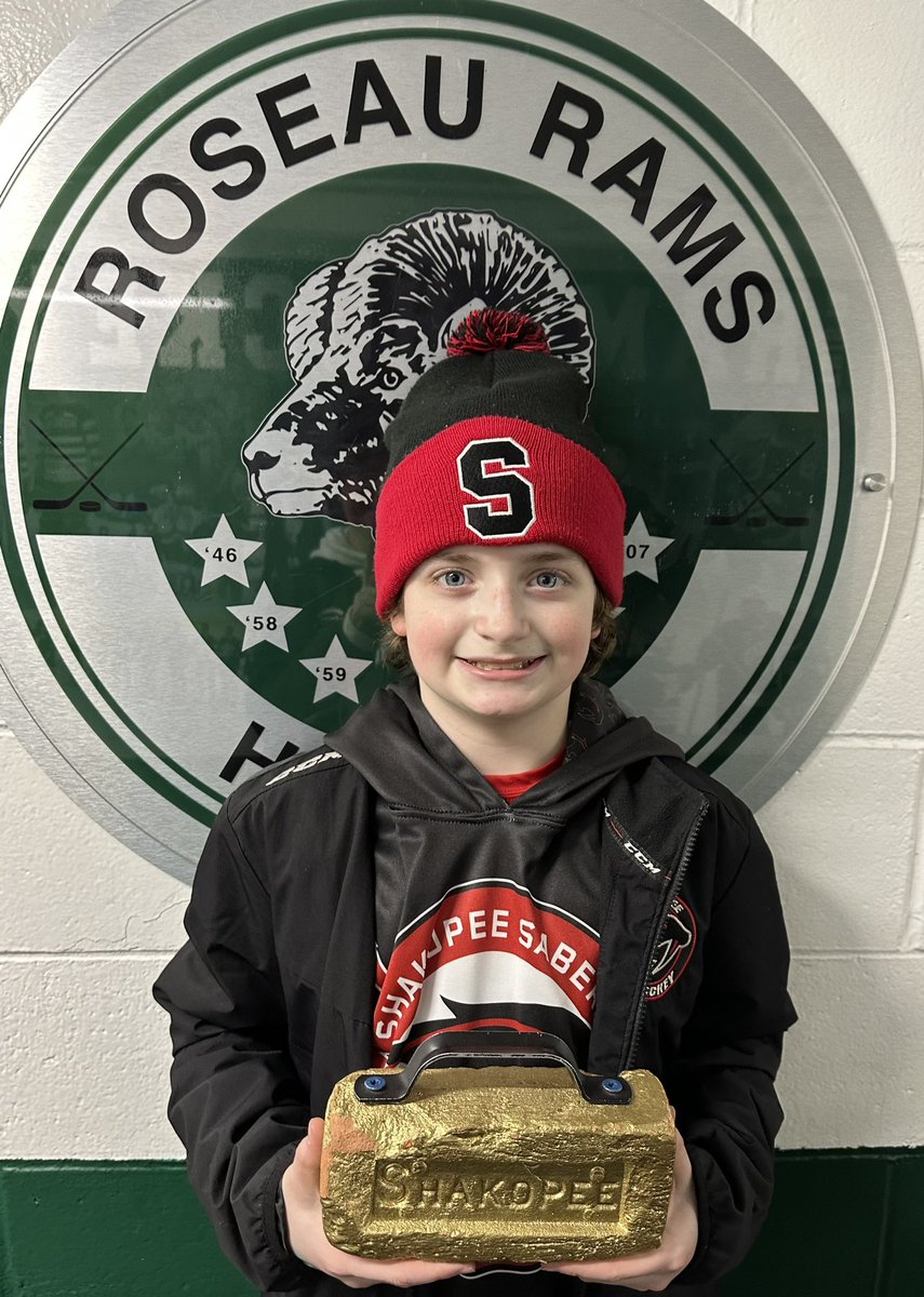 A couple goals and some great defense in the big win against Fergus Falls means the first BRICK award of the Bobcat Classic in Roseau goes to Willi.