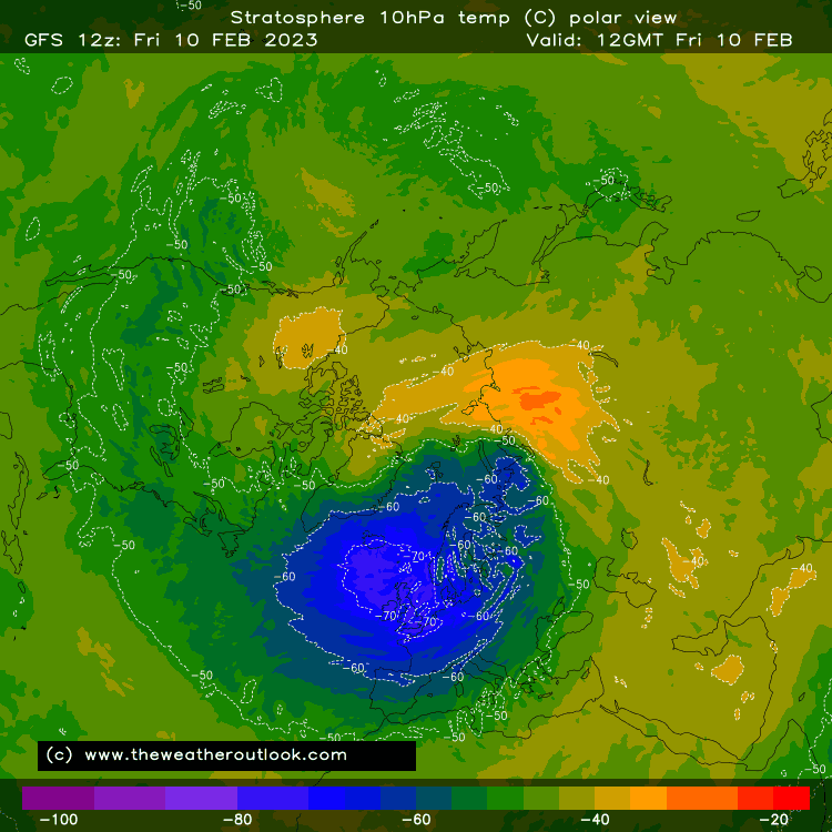 nufc4444's tweet photo. As the models have been predicting for some time now, a Sudden Stratospheric Warming is forecast to take place. 
By the beginning of March, we could expect severe winter conditions in the UK &amp; could last many weeks!!
#watchthisspace #winternotover #springonhold https://t.co/uycioW7K0F