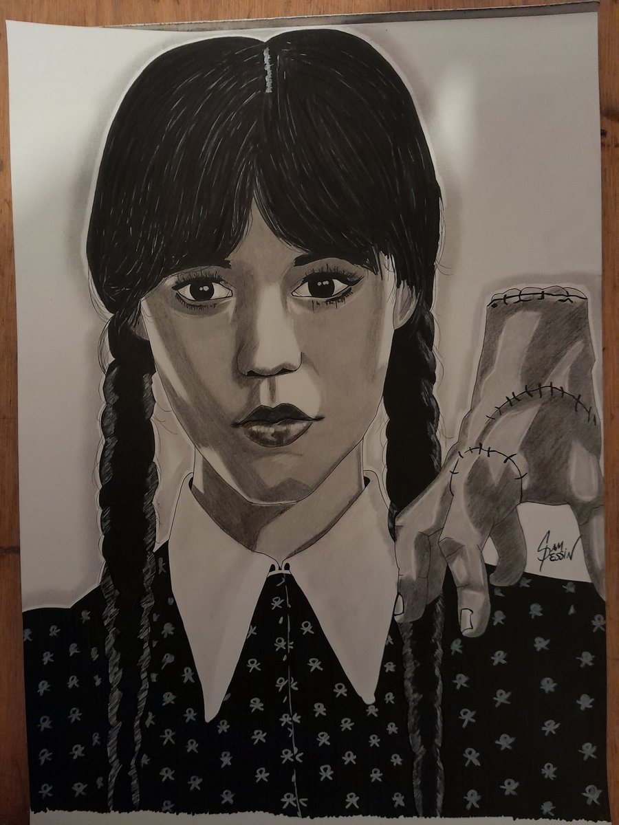 Projet Wednesday terminé! <a href="/jennaortega/">marie</a> ✍️🤝😱🦇☠️💀 #mercredinetflix #wednesday #lafamilleadams #mercrediAdams #mercredifamily <a href="/WednesdayFilm/">WednesdayTheFilm</a>