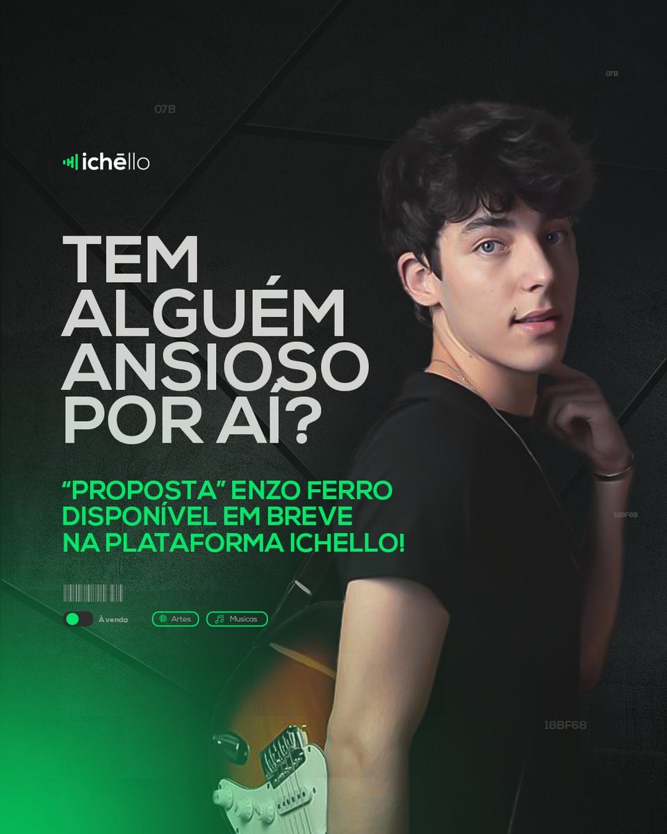 Ichelloarts's tweet photo. Segura essa ansiedade, pois é sexta-feira moçada! ✅

Em breve teremos mais um lançamento de @enzoaferro, na plataforma Ichello! 🔥💪🏼

Compartilhe com os amigos aí e já vamos fazer aquele barulho, ok?

#issoéichello #musica #lanceimaginario #enzoferro #nfts #royalties https://t.co/pX8PAyGPoL