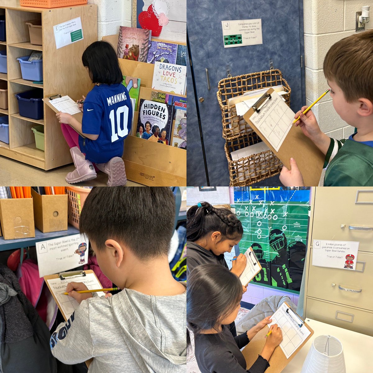 Kicking off Super Bowl weekend with a Football Fun Day 🏈!!  

We graphed our predictions and created our very own football nonfiction books 📚. We also played a Touchdown math game ➕➖, and learned so much about Super Bowl with a round of trivia! 🏆
#MahwahConnects <a href="/LMMahwah/">Lenape Meadows School</a>