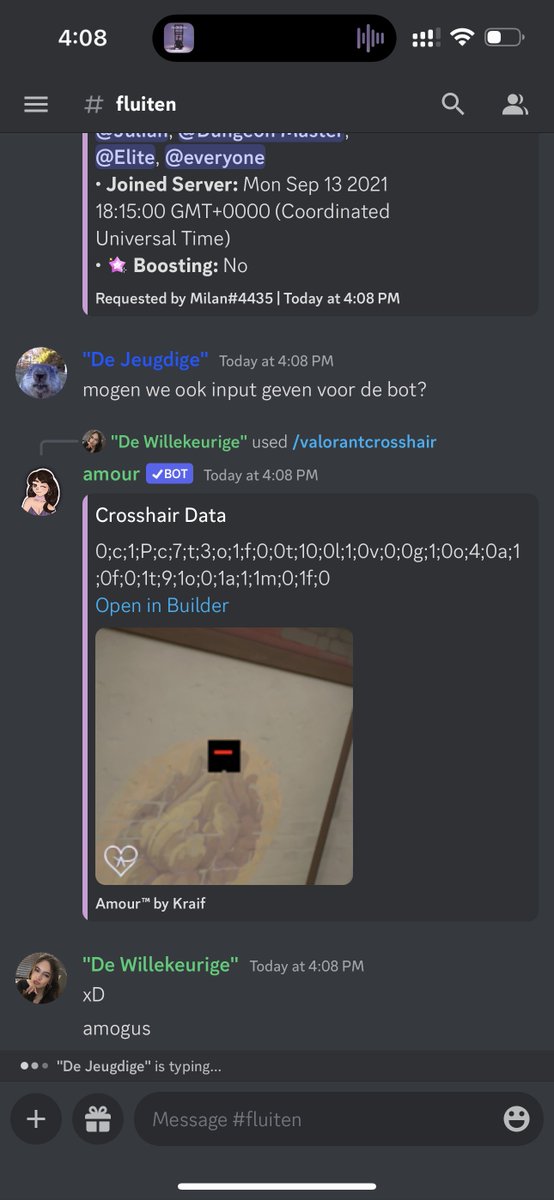 KraifTweets's tweet photo. Now you can flex your amongus crosshairs right in the heart of your Discord servers. Amour. Built for all communities. https://t.co/QVQgXbxLzs