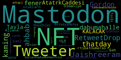 infokalyptisch's tweet photo. Trending in my timeline now: #Mastodon (2) #NFT (2) #Tweeter (1) #Jaishreeram (1) #ahbab (1) #RetweetDrop (1) #Gordon (1) #thatday (1) https://t.co/kACbuf9eY6