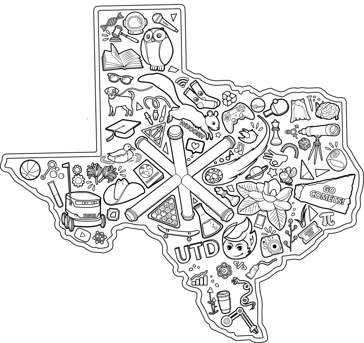 UT_Dallas's tweet photo. Some Friday fun for y’all, Comets... enjoy some #utdhc coloring pages and puzzles
⬇️ https://t.co/p1yhilPSgF https://t.co/GtTKBBFE8W