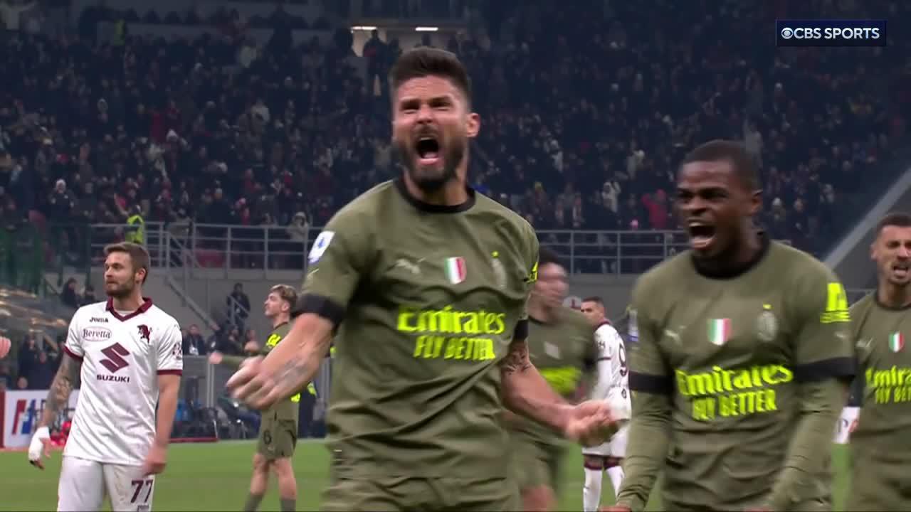 OLIVER GIROUD PUTS MILAN ON THE BOARD. 💥

The San Siro is active! 🔥”
