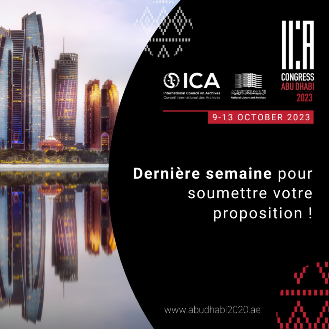 ICArchiv's tweet photo. ⚠️Dernière semaine!
Soumettez votre proposition pour le #ICACongressAbuDhabi

Centré sur Enrichir les sociétés du savoir, les propositions peuvent être :

Exposé
Session Co-Lab
Prés. éclair
Table ronde
Atelier
Affiche

Soumettez votre contribution ici >>> https://t.co/qpF5wF8iC1 https://t.co/0BVgjf5SUV