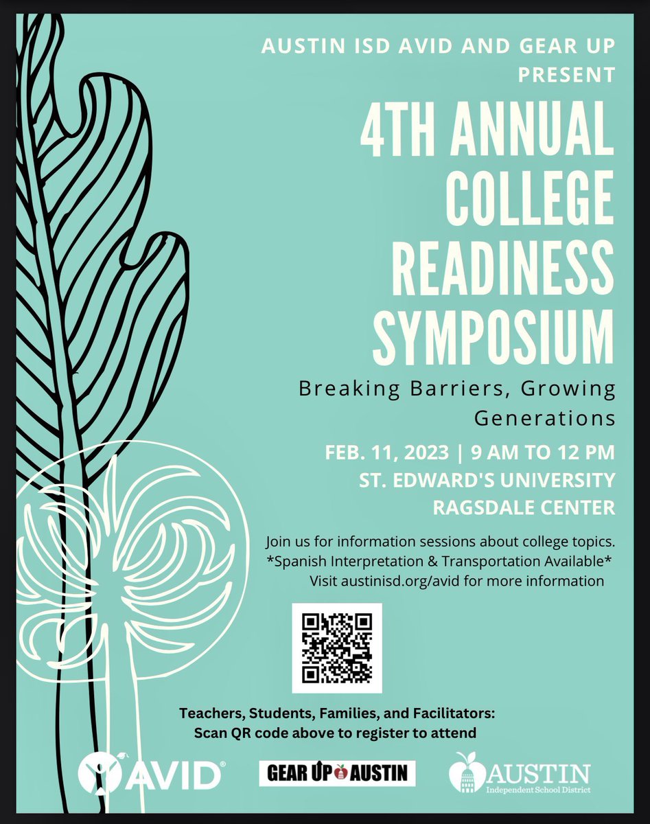 GEARUPAustinISD's tweet photo. Austin ISD AVID and GEAR UP working hard to make the 4th Annual College Readiness Symposium the best one yet! See you all tomorrow at St. Edward’s University. @AustinISDAVID @stedwardsu @AustinISD @servingkids @AVID4College @edpartnerships #breakingbarriers #growinggenerations https://t.co/hQ3g9NvoWk