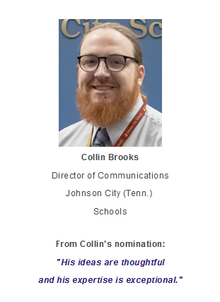 I am very humbled and honored to receive this 35 Under 35 Recognition from the National School Public Relations Association (NSPRA). I am so fortunate to get to do what I do for a living. 

nspra.org/Awards/Nominat…