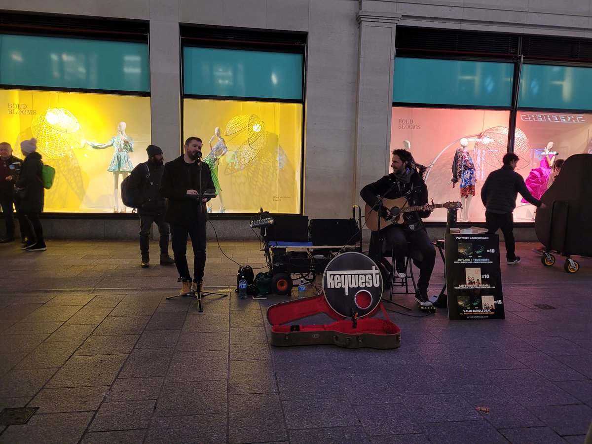 katzb21's tweet photo. Delighted to catch the last 3 songs of the night from @Keywestofficial on Grafton Street tonight!! Absolutely class as always. Home to stick the album on #anythingbutnormal #supportirishmusic https://t.co/woZXhc8KzS