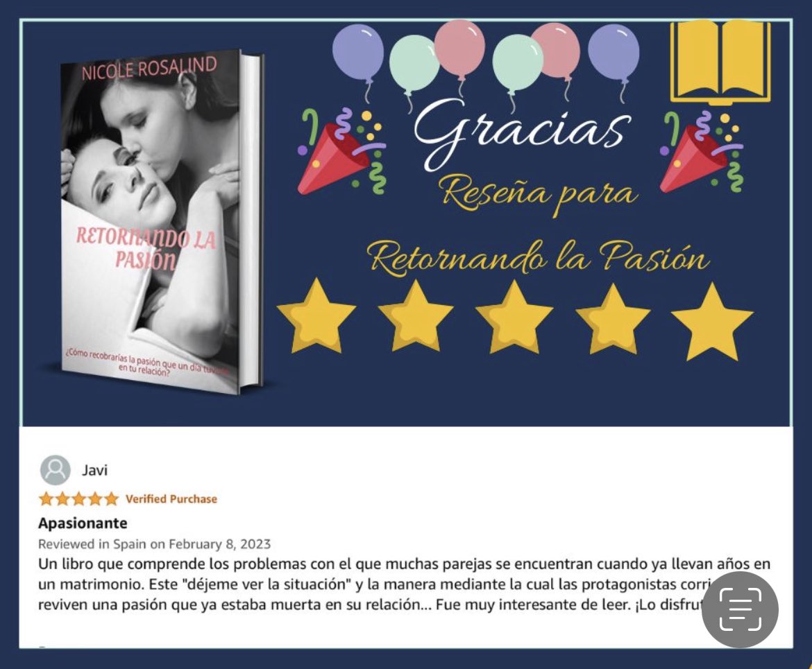 rosalindnicole3's tweet photo. !Gracias por tan bellas palabras y continuar leyendo mis escritos! Es un honor ser la recipiente de comentarios positivos. 💞

#reseñas #gracias #literaturalésbica #romancelésbico #eróticalésbica #promolgbtt #autoresindie #autoras #leeorgullo #leoespañol #amorentremujeres https://t.co/sAIqnILJoW
