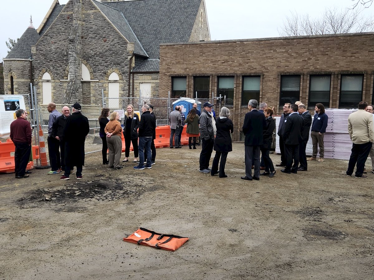 CCACCincinnati's tweet photo. Thanks to the team at @SkanskaUSA for sharing a progress update with a few CCAC supporters. Cement trucks rolled in Monday to pour the foundation, giving a 1st look at the footprint of our new home.

Visit https://t.co/JolsWfAsB0 to stay up to stay on top of construction updates. https://t.co/lsC2KyhBLQ