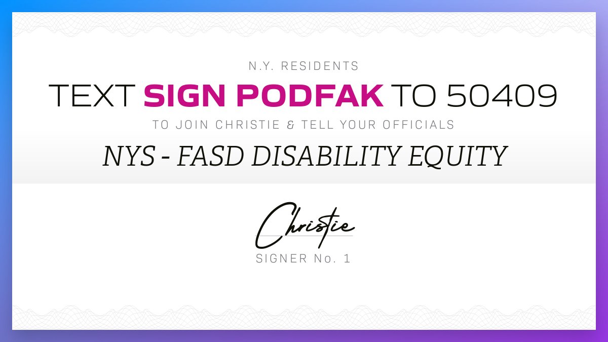 Do you care about health equity? 
In New York State we are trying to get #FASD officially recognized as a developmental disability. Until this happens people with FASD and their families can't access needed developmental disability supports.