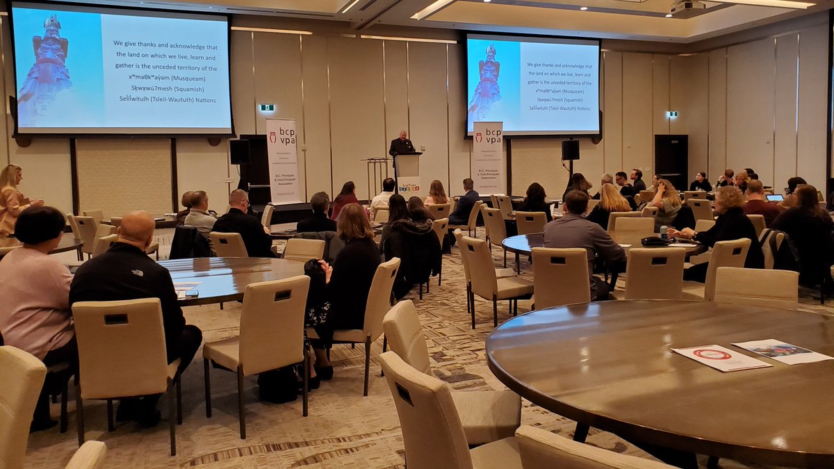 Our <a href="/bcpvpapresident/">Dr. Shannon Behan</a> welcomes our members &amp; friends - both in person and online - to <a href="/BCPVPA/">BC Principals' & Vice-Principals' Association</a> #IDEAS23 as we do a deep dive into our #Equity #TheoryOfChange .../2