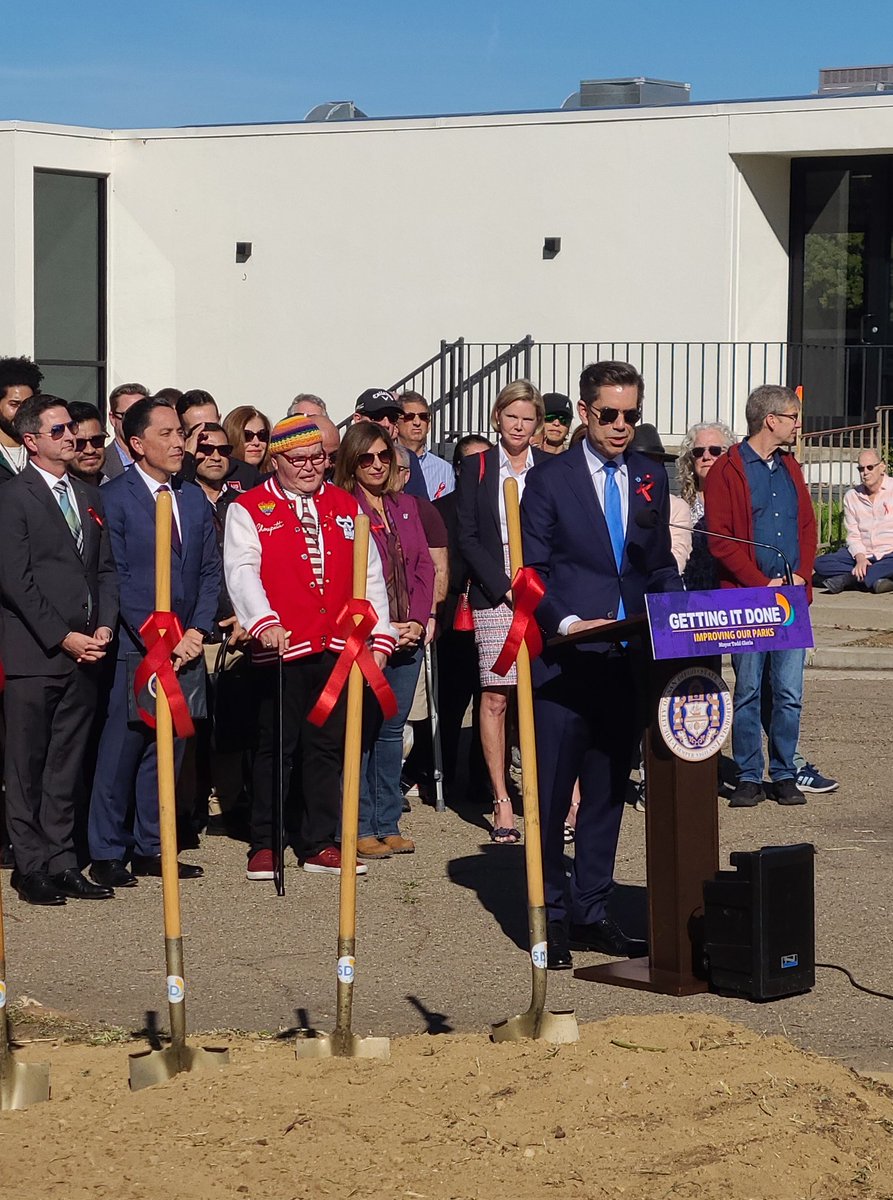 In #BankersHill #SanDiego with City Leaders and visionaries breaking ground for an AIDS memorial park. A long time coming but today marks the start to completion. Dedicated to all those we lost, those shamed and ostracized, those who's lives were decimated. #SilenceEqualsDeath
