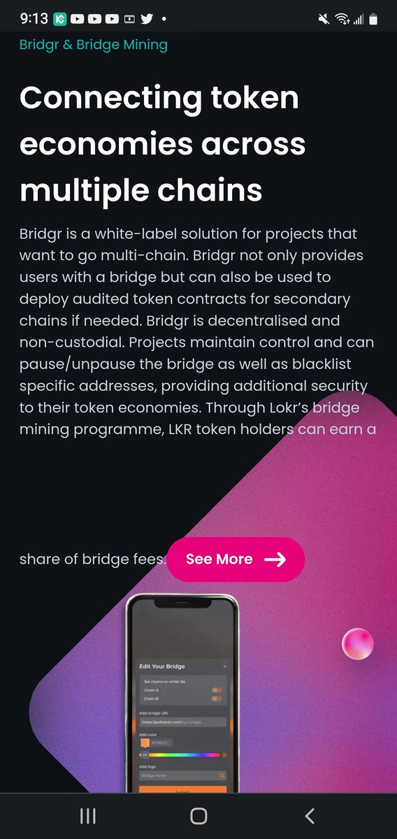 RaverCrypto's tweet photo. $LKR is the first all-in-one, multi-chain token Locking & Escrow Platform with built-in privacy functionality.
Its products β #Vault, #Swapr, #Bridgr & #Mintr β help build trust within the DeFi space by removing the human element and focusing on governance through code https://t.co/PvM4rstdkA