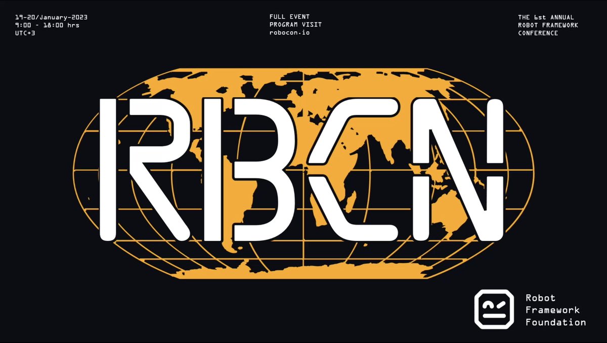 2.5 weeks until RoboCon 2023 Online!! 🥳

Today we would like to give you an appetizer for RoboCon. 

Get your Ticket Now. robocon.io

"Listener API in theory and practice" by

<a href="/pekkaklarck/">Pekka Klärck</a> ,
Mikko (<a href="/ReaktorNow/">Reaktor</a>),
&amp; Daniel and René (@imbus_AG)

youtu.be/tfwd89Am27M