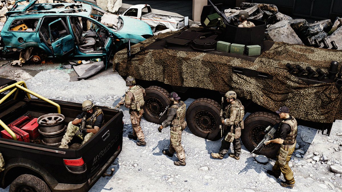 sudodski's tweet image. Members of Myrimidones Inc. are hired to deploy into an urban area in order to assist with a violent civil unrest.

#Arma3
#PMC
#Arma3Photography

Image made with @AEW_Mod assets and lore.