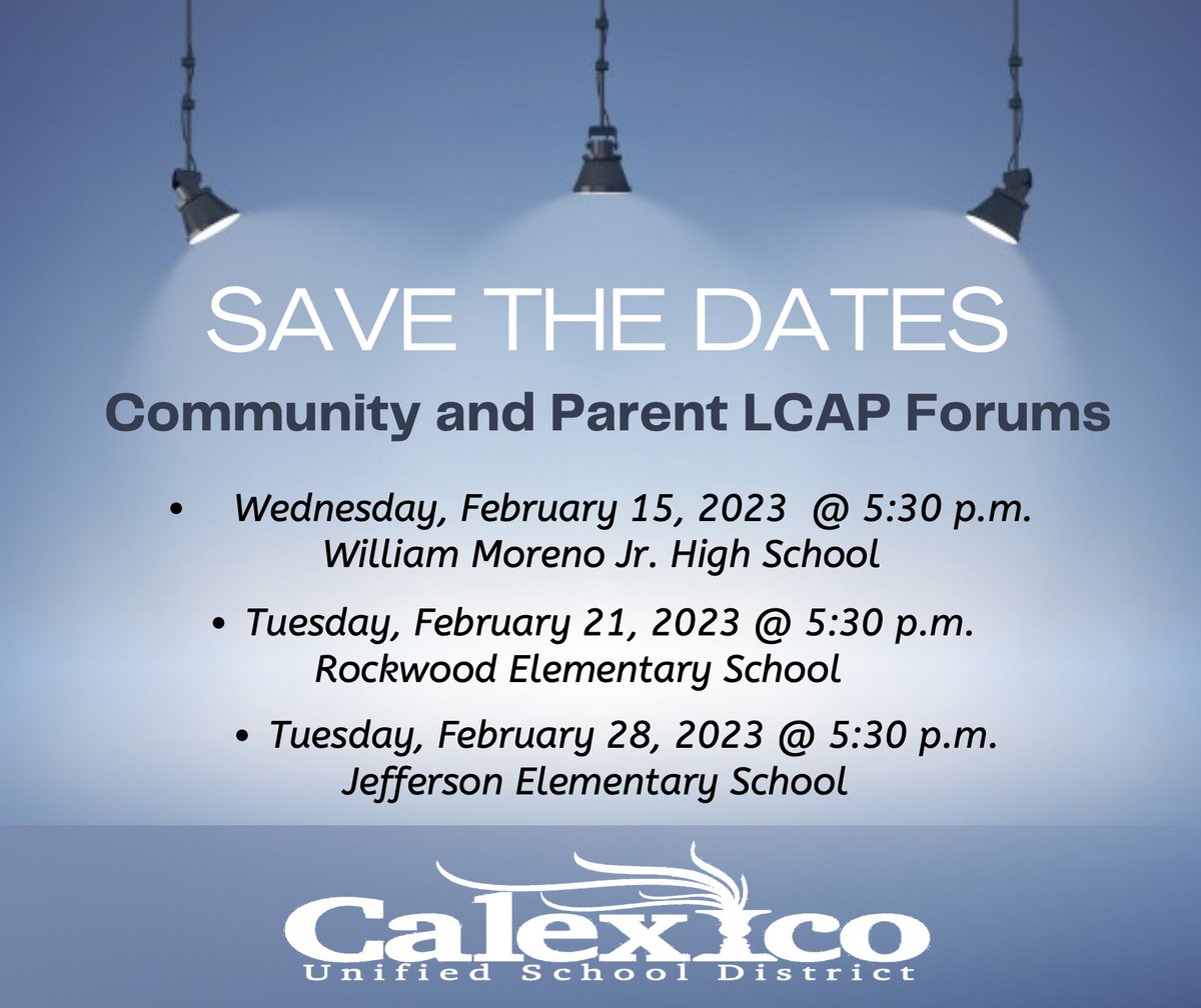 Don't Miss out on important information, Join us for these parent meetings!!!