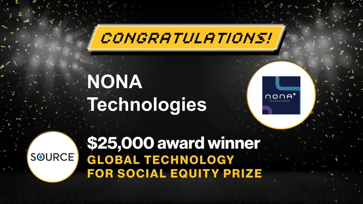 ASUEngineering's tweet photo. Congratulations to Nona for winning the $25k Global Technology for Social Equity Prize from @sourcewaterco! @nonatechtweets @MIT #winASUio https://t.co/8z9rgR3vsO