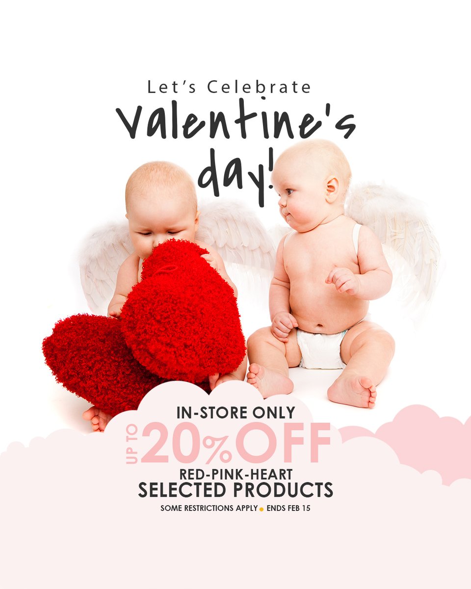 tjskids's tweet photo. Give the gift of love. The perfect time to make memories at an affordable price! SAVE UP TO 20% off on selected RED, PINK and heart-printed products at any of our STORES!

Valid until the 15th. https://t.co/9yJWeHp0dv
