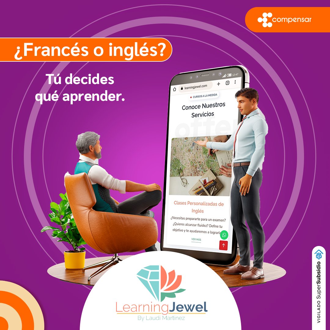 Compensar_info's tweet image. Nunca es tarde para aprender un nuevo idioma y ampliar tus horizontes culturales y laborales. Y en nuestra #VitrinaVirtual encontrarás el curso perfecto para ti a través de nuestro emprendimiento aliado Learning Jewel. 

Conoce más en bit.ly/3XkCWNc