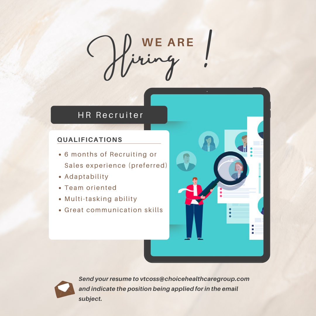 queen_veeeeeeee's tweet photo. RT to help #JobSeekers out!

I am looking for an HR Recruiter to add onto our growing team!! Below is some basic information

Schedule
🕖Mon-Fri: 9am-5:30p

Location
📍90048 

Starting Pay
💸$23-$25 (depends on experience)

Feel free to message me for more details!
#nowhiring https://t.co/Brigpn6g6x