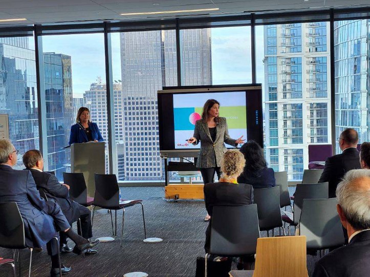 Councilmember @Jayniefordallas & @snstexas of @socialtrendspot  were excited to share the latest #DallasInternationalDistrict developments at the Mayor's Consular Corps Summit earlier this week. The multi-day summit hosted reps from 60 countries! @dfwworld  @Johnson4Dallas