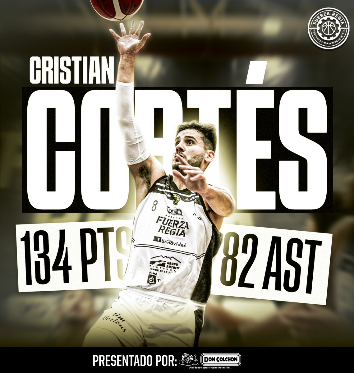 Fuerza_Regia's tweet image. Impresionante desempeño en la ofensiva por Titi Cortés ⛹️‍♂️
 
Descubre sus números en el #FridayStats 🏀

Presentado por @DonColchonMx 🛏

#TodosSomosFuerza 🟡⚫️