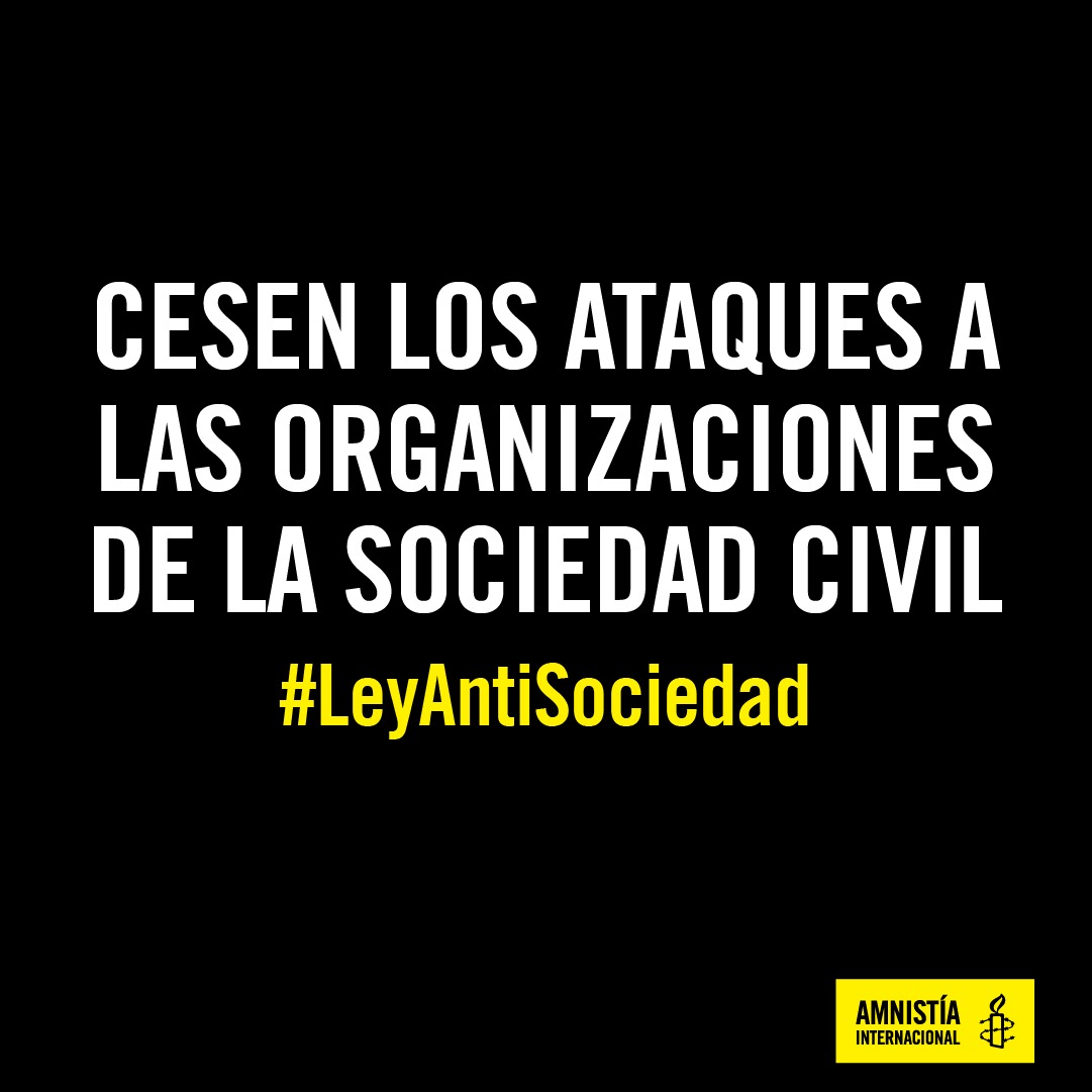 amnistia's tweet photo. La #LeyAntisociedad presentada en la Asamblea Nacional busca controlar, limitar y posiblemente perseguir penalmente a las organizaciones no gubernamentales que operan en Venezuela

Pongan fin de inmediato a este proyecto de ley y cesen todos los ataques a la sociedad civil https://t.co/GSI3rWJgof