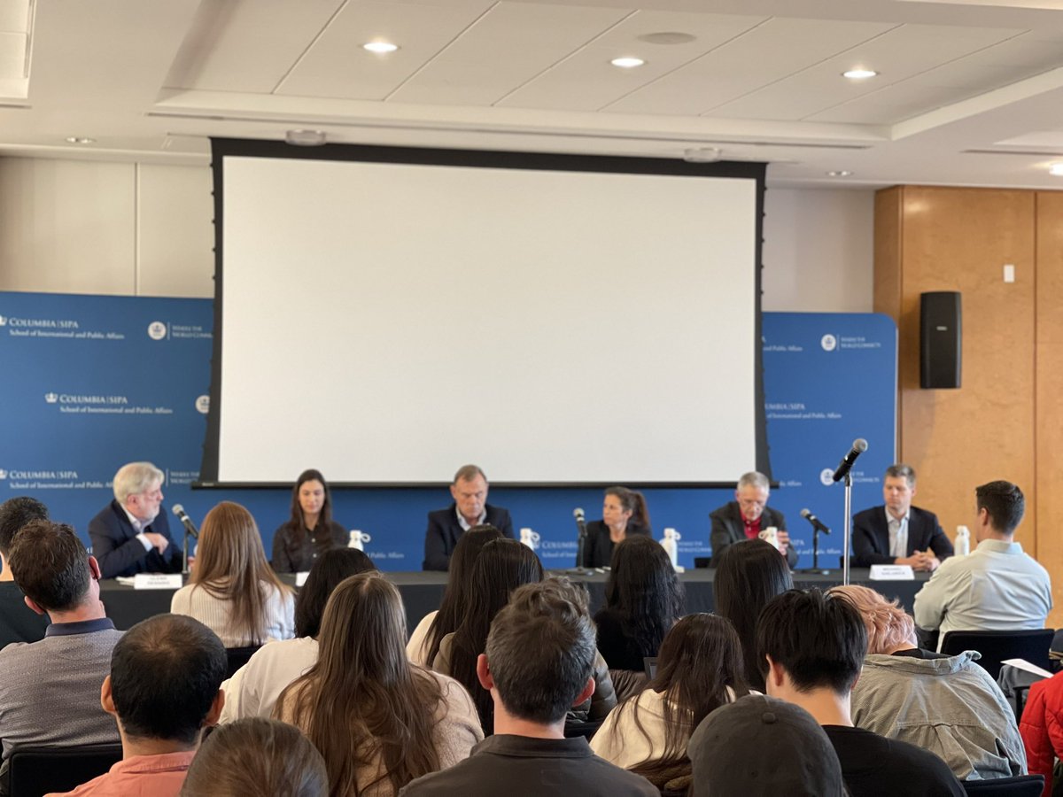 ColumbiaMPADP's tweet photo. SARAH GARLAND 
Founder &amp; Executive Director, Triple Helix Institute 

JESSICA FANZO 
Incoming Professor, Climate School 

WALTER BAETHGEN 
Senior Research Scientist, International Research Institute for Climate and Society 

DAVID DAWE 
Senior Economist, formerly w/ IRRI and FAO https://t.co/wz0g6cQqRy