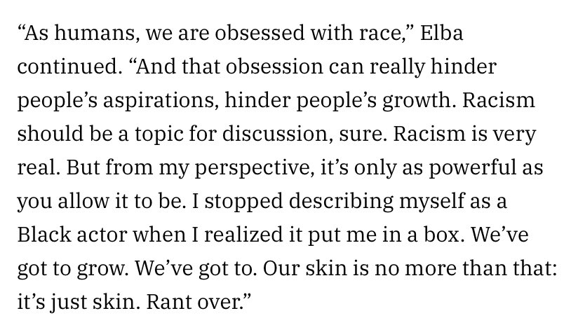 ArchRose90's tweet image. Completely agree with Idris Elba. Society would be better if more people had this mentality.