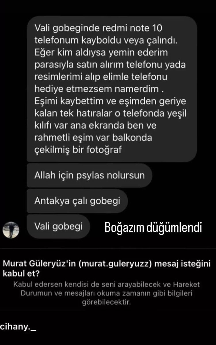 Çalan kişiye benim telefon borcum olsun. Lütfen geri versin