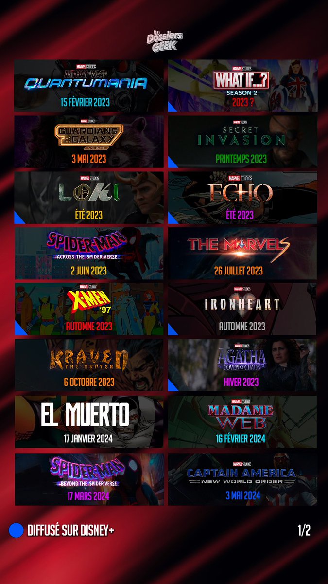 Steven LES DOSSIERS GEEK on Twitter "📅 Calendrier des projets DCU